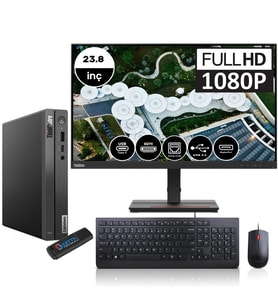 Lenovo Thinkcentre Neo 50Q Gen 4 Intel Core I5-13420H 32GB 512GB SSD Windows 11 Pro 23.8" Masaüstü Bilgisayar 12LN0048TRMP04 + Zetta Flash Bellek