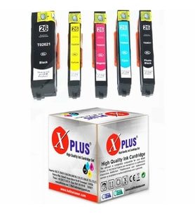 Xplus ®  Epson XP-600 26XL T2621-2631-2632-2633-2634 5 Renk Muadil Kartuş Seti