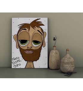 BK Home The Lazy People Collection Hobo Guy Tasarımlı Kanvas Tablo-1