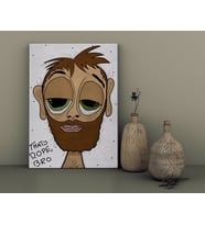 BK Home The Lazy People Collection Hobo Guy Tasarımlı Kanvas Tablo-1