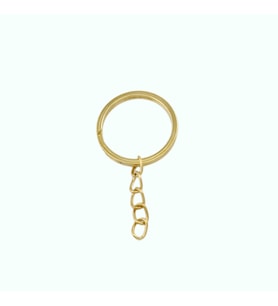 Anahtarlık Halkası Zincirli  5 Cm (50 Adet)  Gold