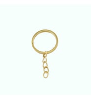 Anahtarlık Halkası Zincirli  5 Cm (50 Adet)  Gold
