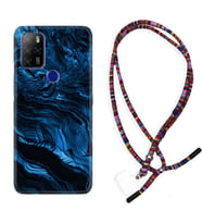 Omix X300 X500 X400 X600 X700 Kılıf Boyun Asklı Rasta Silikon Blue MArble 1379