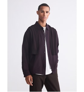 LCW Vision Bordo Regular Fit Uzun Kollu Gabardin Erkek Gömlek