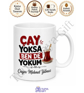 Çaycıya Hediye Komik Yazılı Baskılı Kupa Bardak Özel Tasarım