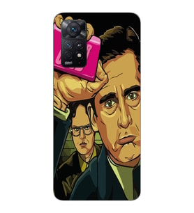Xiaomi Redmi Note 12 PRO 4G Uyumlu Michael Scott Fight Club Tasarımlı Şeffaf Telefon Kılıfı