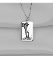 Gümüş  Tarot (The Hermit) Keşiş Kolye