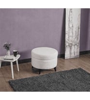 Melina Renk Seçenekli Modern Tasarımlı Puf (Krem)