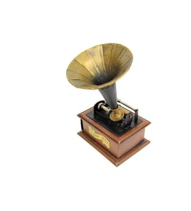 Dekoratif Metal Gramofon Kutu Hediyelik