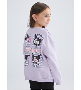 LCW Kids Lila Kuromi Baskılı Kız Çocuk Sweatshirt Ve Tayt