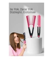 Mey İthalat® Manuel V Tipi Keratin Saç Düzleştirici – Isısız, Taraklı Saç Maşası Pratik ve Taşınabi