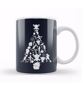 One Piece Christmas Tree Silhouette Kupa Bardak Porselen