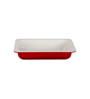 Lava Döküm Dikdörtgen 1/3 Gastronomi Küvet Ölçü 32x17cm. (Kırmızı)