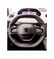 DİKİŞLİ DİREKSİYON KILIFI SİYAH DERİ SARI DİKİŞLİ 2 PARÇA PEUGEOT RİFTER İÇİN (2008 3008 UYMAZ)