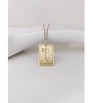 24 Ayar Has Altın Kaplama  The Hermit Tarot Gümüş Kolye