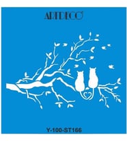 ARTDECO STENCİL 30X30CM KEDİ AŞKI 166