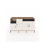Kronos Konsol 5 Raflı 4 Kapaklı 176x59x99 Çam-Aytaşı/Antrasit