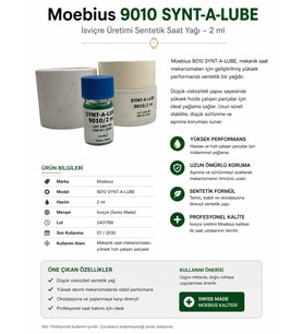 Moebius 9010 Synt-A-Lube – İsviçre Sentetik Saat Yağı 2 ml Profesyonel Mekanizma Yağı