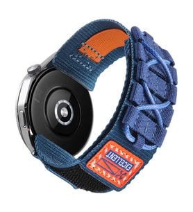Huawei Watch GT GT2 GT3 GT4 42mm Kordon Orbital Örgülü Halat Tasarımlı Naylon Ku (Mavi)