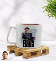 BK Gift Kişiye Özel Baba Godfather Karikatürlü Middle Beyaz Kupa Bardak Model 8
