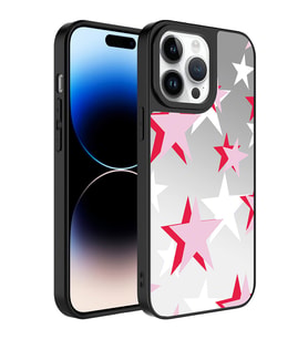 Apple iPhone 14 Pro Kılıf Aynalı Desenli Kamera Korumalı Parlak Zore Mirror Kılıf Yıldız