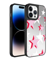 Apple iPhone 14 Pro Kılıf Aynalı Desenli Kamera Korumalı Parlak Zore Mirror Kılıf Yıldız