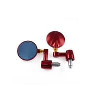 Motosiklet Lüx Gidon Aynası Unıversal Model Büyük Ayna 1.Kalite Motor Gidon Aynası Red