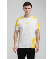 Bisiklet Yaka Ekru Slim Fit Tişört 23SSM20324