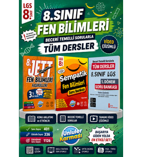 8.Sınıf Jett Fen Bilimleri Fasikülleri-Sempatik Fen Bilimleri Soru Bankası -1.Dönem Tüm Dersler SB.