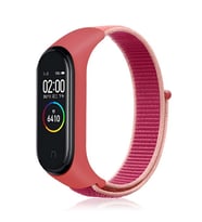 Xiaomi Mi Band 5 Band 6 Kordon Hasır Band (Pembe Melanj)