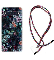 TCL 10L 10 Plus 10SE 20E 20SE 30 L7 Kılıf Boyun Asklı Rasta Silikon Great Flowers 1304