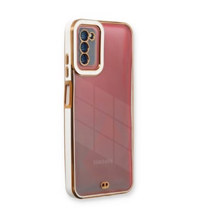 Samsung Galaxy A03s Kılıf Liva Lens Silikon - Beyaz