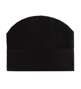 Tela Aşçı Kepi 23 cm. Siyah 20 Adet 