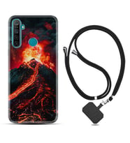 Realme 5i 5 Pro 6i 7 Pro 8 Kılıf Boyun Askılı Silikon Yanardağ 1611