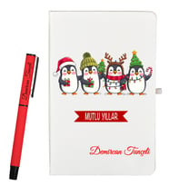Yeni Yıl Hediyesi Kişiye Özel Defter ve Roller Kalem Seti