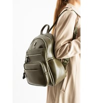 Vegan Deri Kadın Sırt Çantası 35*25 Cm Yağmur İtici Kumaş Mega Bag Günlük Kullanıma Uygun