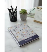 Adalinhome Spiral Haftalık Aylık Planlayıcı Defter  Stickerlı Organizer  Ajanda & Günlük Plan Defteri (Lacivert)
