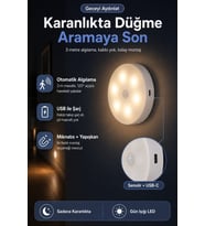 Hareket Sensörlü Şarjlı Spot Lamba Usb Mıknatıslı Yapışkanlı Gün Işığı Led