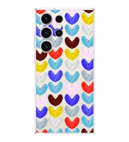 PrintiFy Samsung Galaxy S23 Ultra ile Uyumlu Water Color 1  Kamera Korumalı Şeffaf  Kılıf