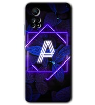 Redmi Note 12 Pro 4G Kılıf HD Desen Baskılı Kılıf - Dark Neon Yaprak A Harfi