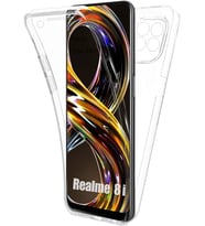 Oppo A74 Kılıf Şeffaf 360 Ön Arka Korumalı Silikon