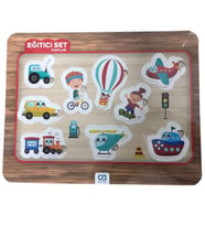 Ca Games Eğitici Set Taşıtlar 9 Parça Frame Puzzle CA.5055