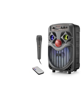 Karaoke Mikrofonlu Bluetooth Hoparlör Fm Radyo 10W 8 İnç Rgb Siyah NDRP66