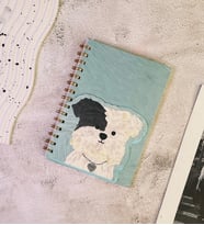 Sevimli Köpek Kapaklı Spiral Defter (Mavi)