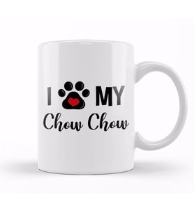 I Love My Chow Chow Kupa Bardak Porselen