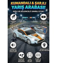 1:12 Ölçek Uzaktan Kumandalı Şarjlı Drift Arabası - Büyük Boy Işıklı ve Sesli Yarış Arabası
