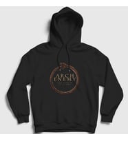 Presmono Unisex Siyah World Arch Enemy Kapüşonlu Sweatshirt 11913tt