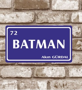 Kişiye Özel Metal Plaka Batman 72 Retro Poster (29X15)