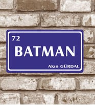 Kişiye Özel Metal Plaka Batman 72 Retro Poster (29X15)