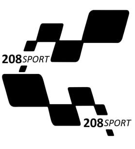 208 sport Etiket Yapıştırma 30cmx11cm MMD129